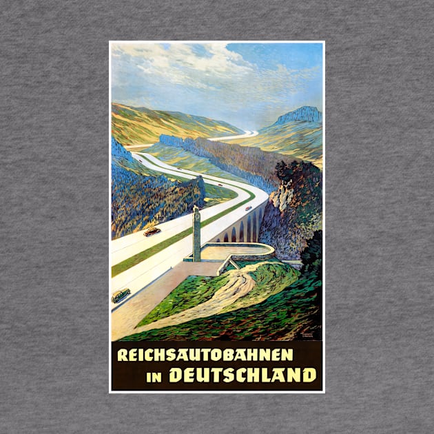 Vintage Travel Poster Germany Reichsautobahnen in Deutschland by vintagetreasure